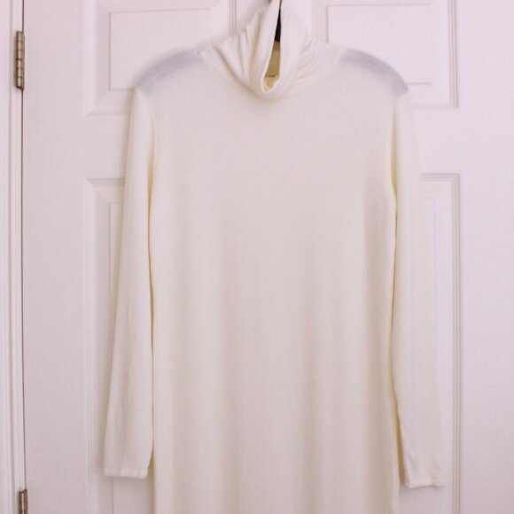Bleusalt The Turtleneck Dress in Cream Unbleached - Picture 4 of 9